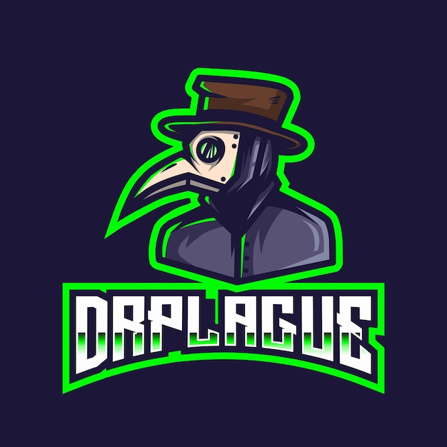 Шаблон логотипа dr plague esport