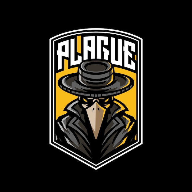 Dr. plague mascot logo illustration