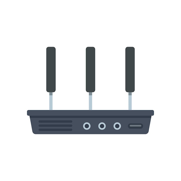 Draadloos modem pictogram platte vector Wifi internet Lan hub geïsoleerd