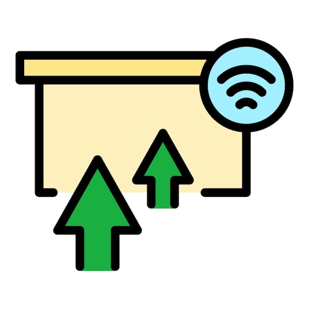 Vector draadloos poortpictogram overzicht draadloos poort vectorpictogram voor webontwerp geïsoleerd op witte achtergrondkleur plat