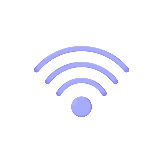 draadloos signaal netwerkpictogram 3d wifi-vector