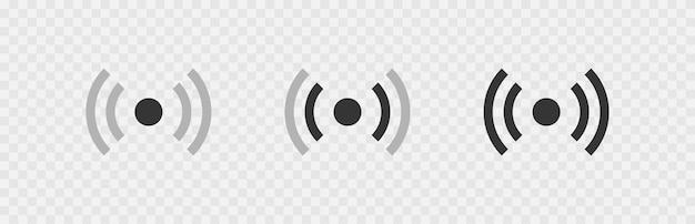 Draadloze antenne communicatie set pictogrammen Wifi signaal pictogram symbool Vector voor app en web