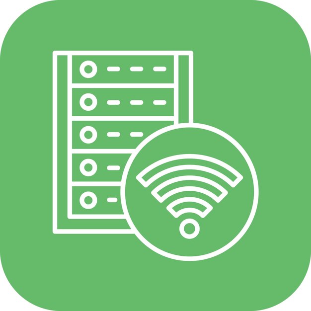 Draadloze database icoon vector afbeelding Kan worden gebruikt voor Web Hosting