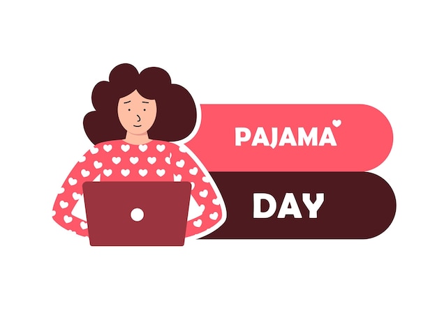 Draag een pyjama naar het werk dag kantoormedewerkers in een goed humeur april-evenement