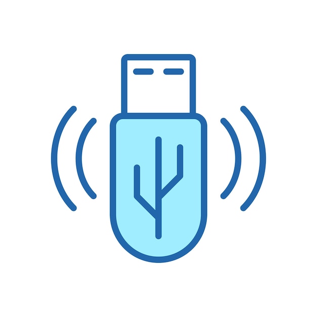 Draagbare Memory Stick Color Line-pictogram USB-apparatuur