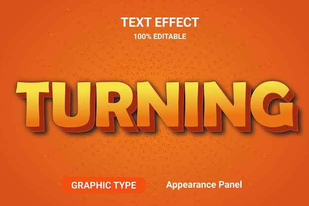 Draaiend teksteffect lettertypestijl bewerkbaar vector EPS-bestand