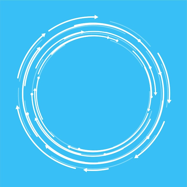 Vector draaiende pijlen in een cirkel