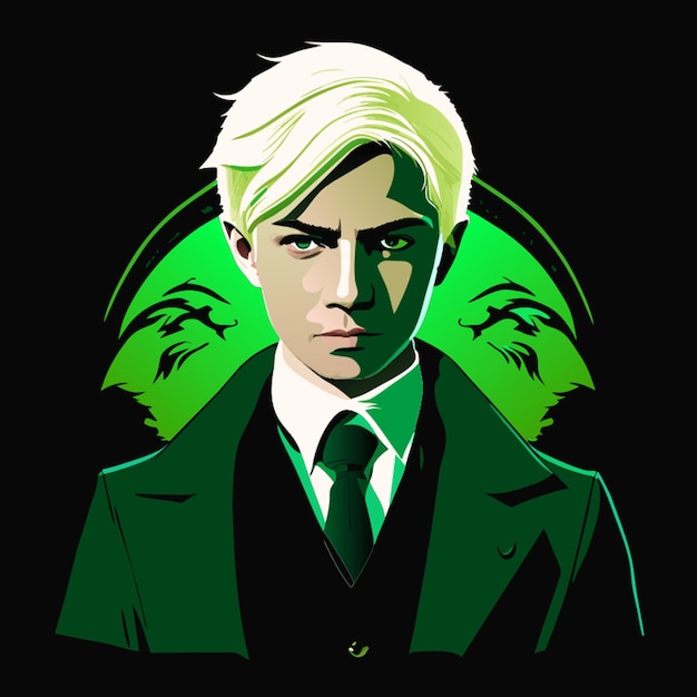 Vettore illustrazione vettoriale di draco malfoy