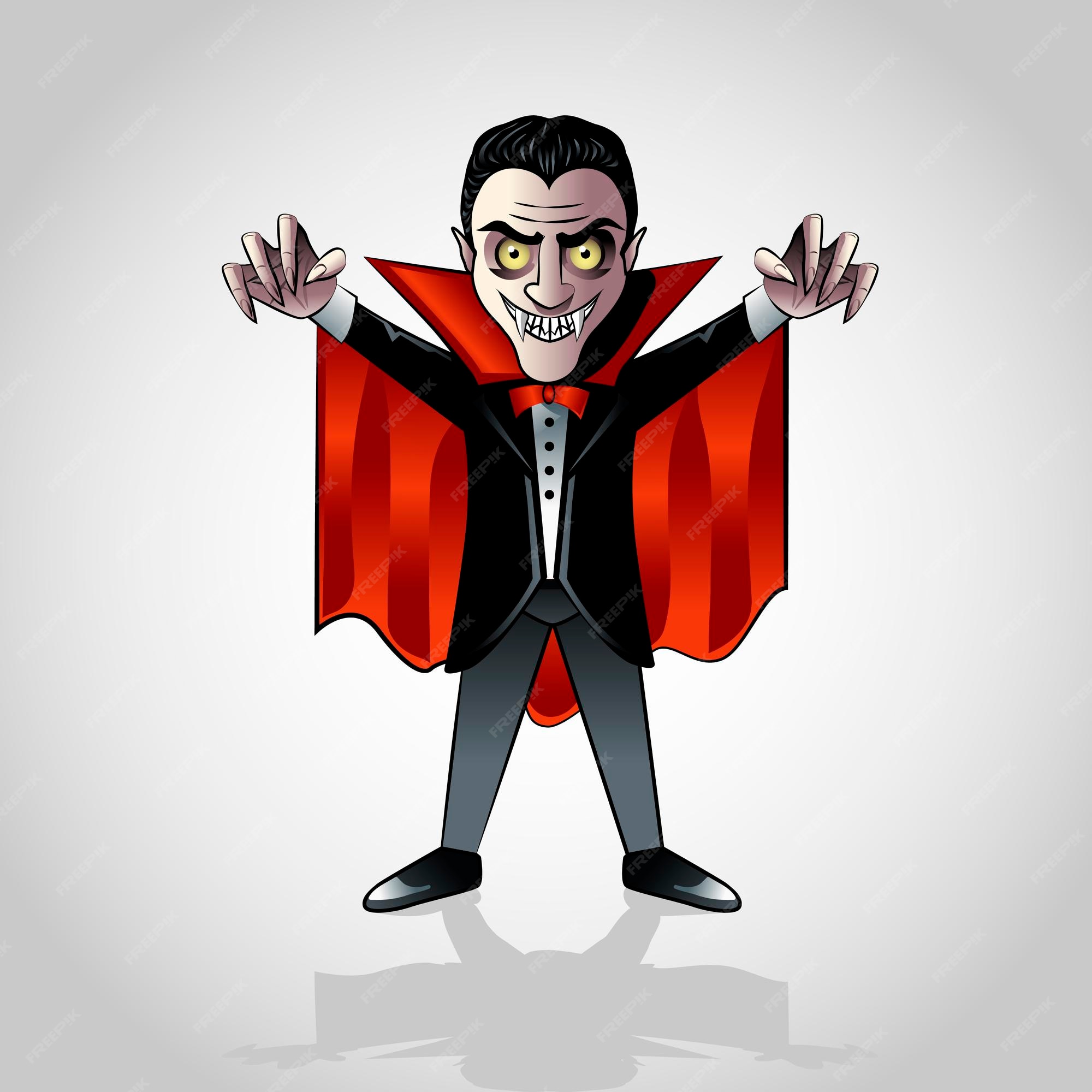 Cartoon vampire character Royalty Free Vector Image