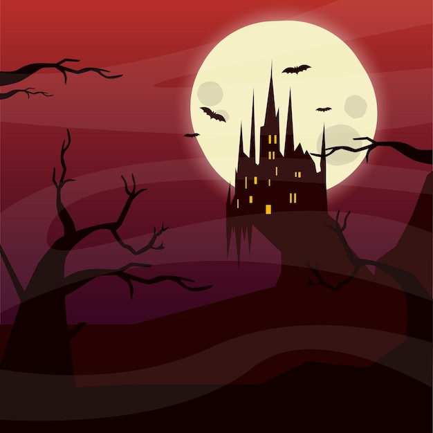 Dracula castle vector