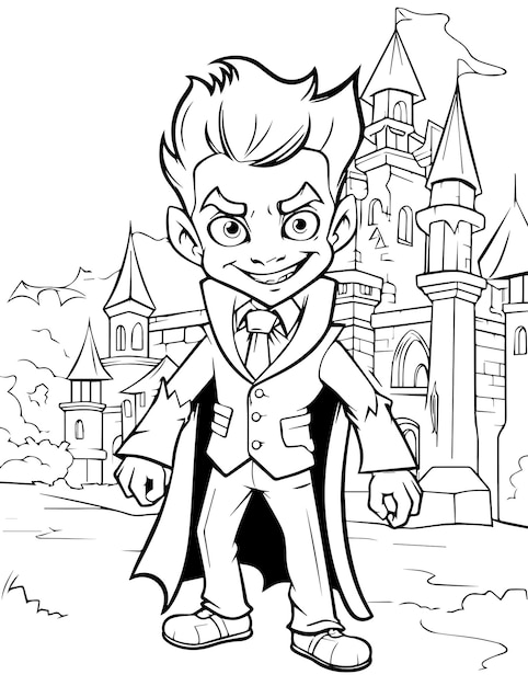 dracula coloring pages for kids