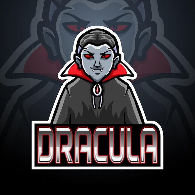 Dracula esport logo mascotte ontwerp