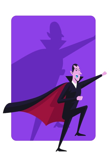 Vector dracula halloween character