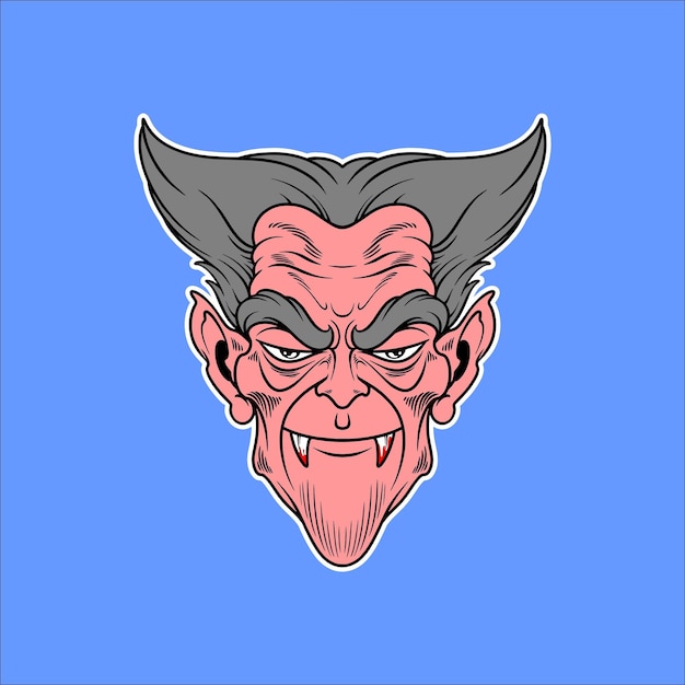 dracula hoofd cartoon