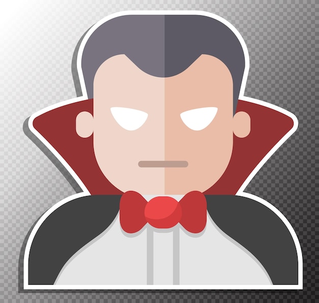 Dracula illustration in flat style