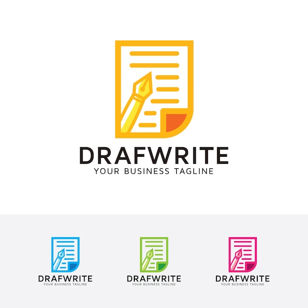 Draft write logo template