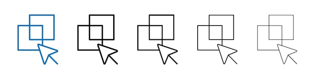 Drag-and-drop icoon Outline vector logo voor web ui