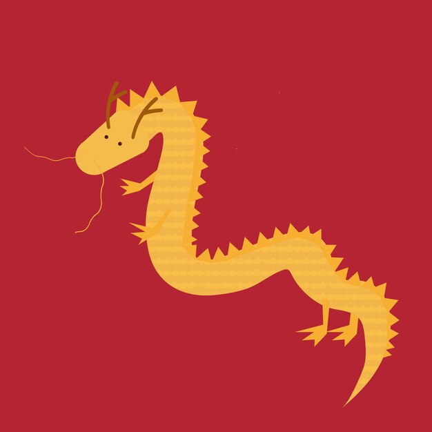 Vector dragon 2024 cny cartoon vector