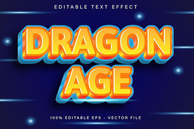 Dragon Age Bewerkbare teksteffect Gradiënt stijl
