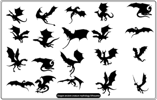 Dragon ancient creature mythology silhouette