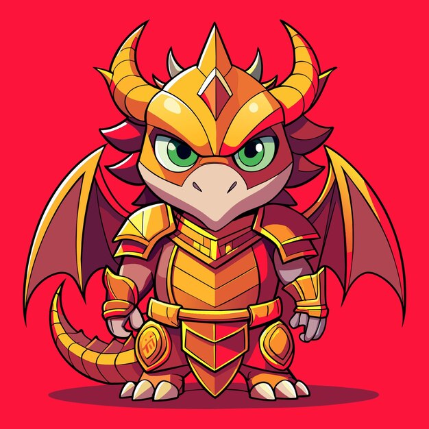 Dragon angry cute style big eye full human