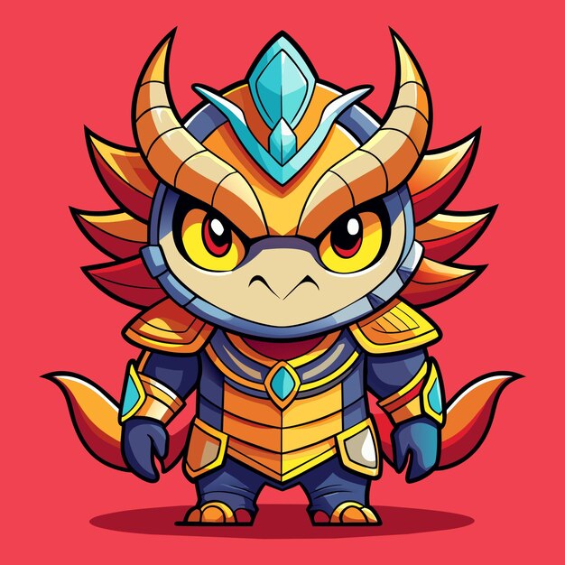 Dragon angry cute style big eye full human