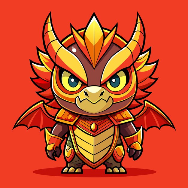 Dragon Angry Cute Style Groot Oog Vol Menselijk