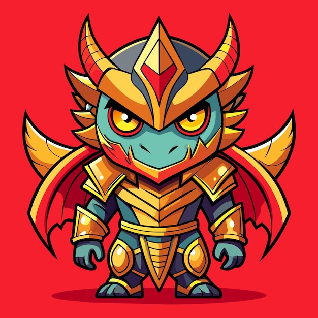 Dragon Angry Cute Style Groot Oog Vol Menselijk