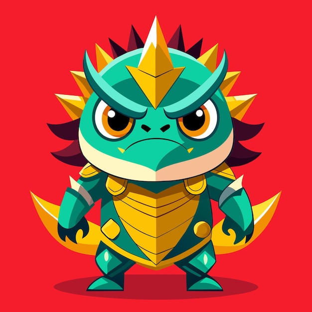 Dragon Angry Cute Style Groot Oog Vol Menselijk