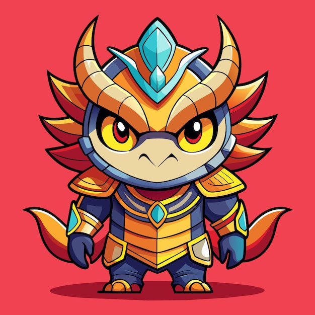 Dragon Angry Cute Style Groot Oog Vol Menselijk