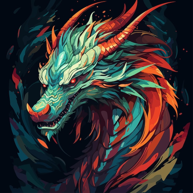 Vector dragon_artwork_vector_illustration