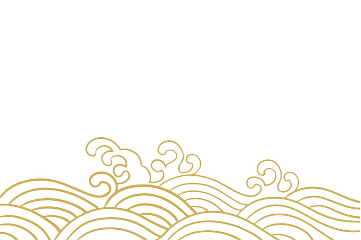 Vector dragon boat festival traditional waves