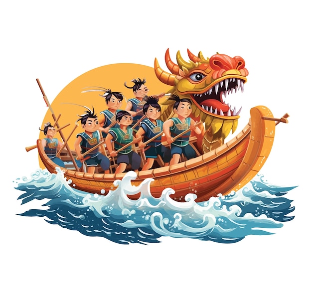 Vector dragon boat festival vector illustratie