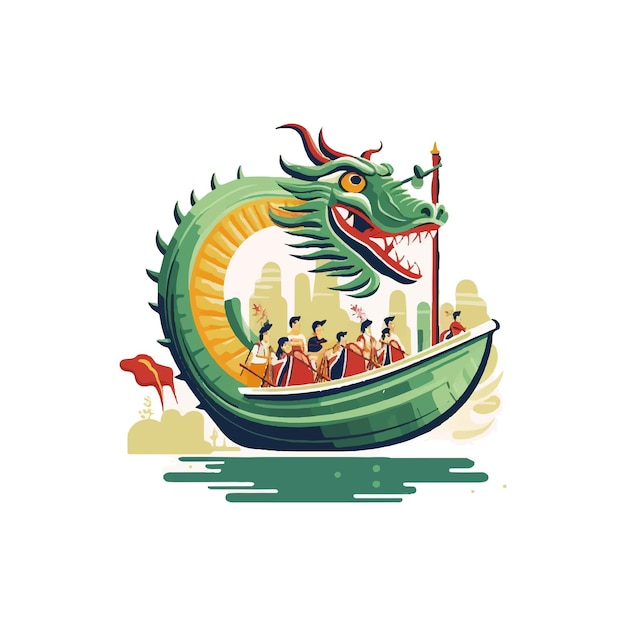 Dragon boat festival vector illustratie