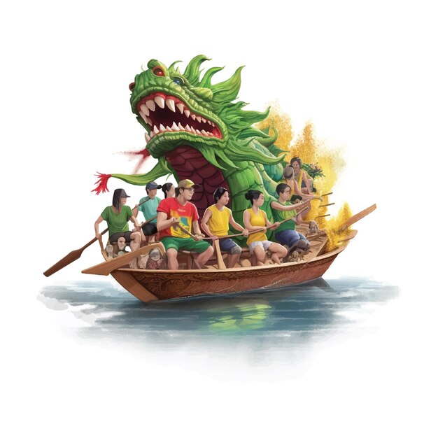 Dragon boat festival vector illustratie