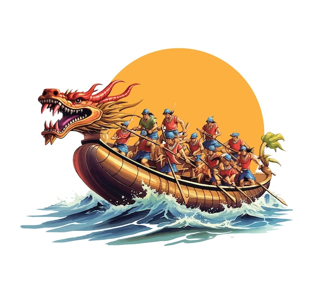 Vector dragon boat festival vector illustration