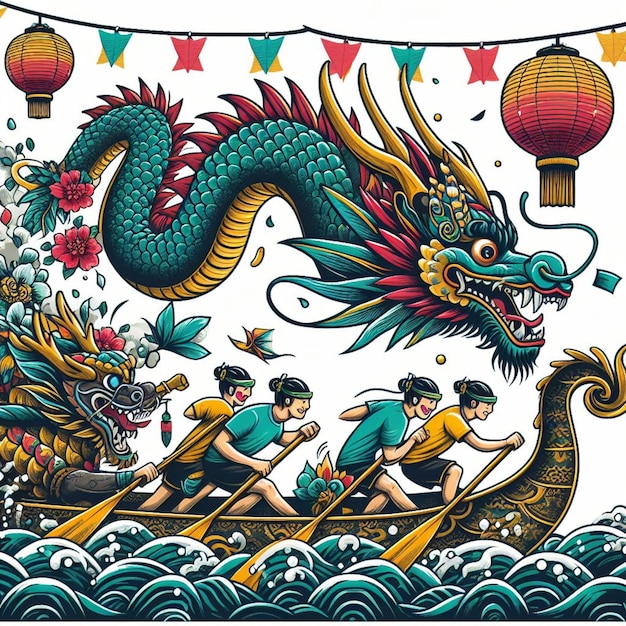 dragon boat festival vector