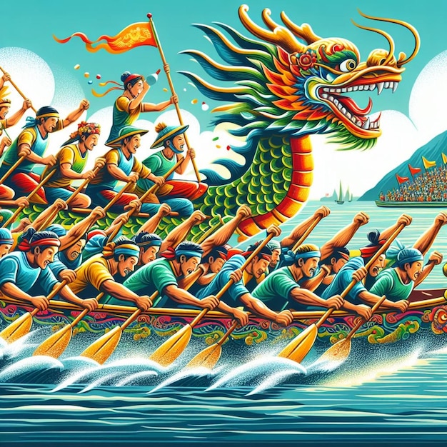 Dragon boat festival vector