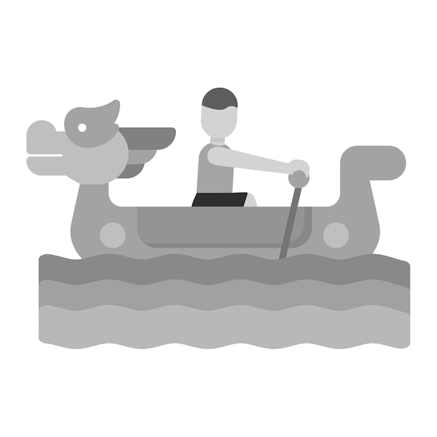 Vector dragon boat racing icon vector image can be used for water sports