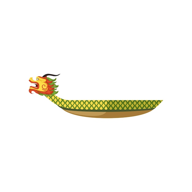 Dragon boat symbol of chinese traditional festival vector illustration on a white background