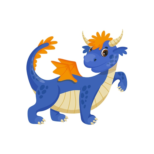 Dragon in cartoon style