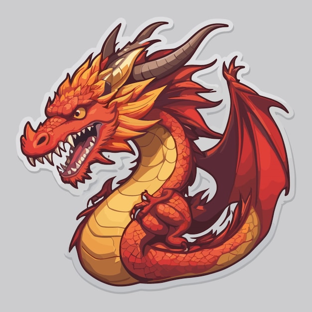 Vector dragon cartoon vector