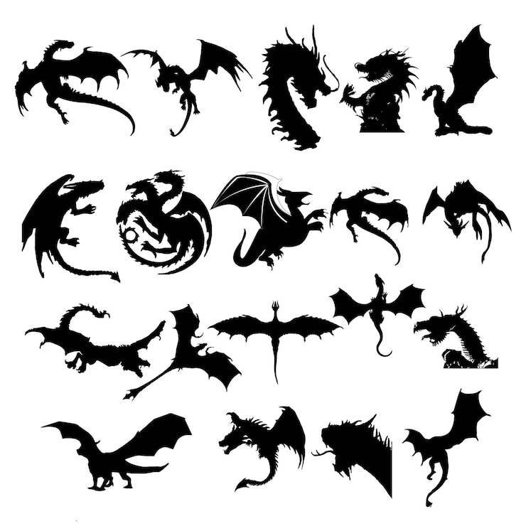 Vector dragon dragon vector illustration eps design for fantasy art