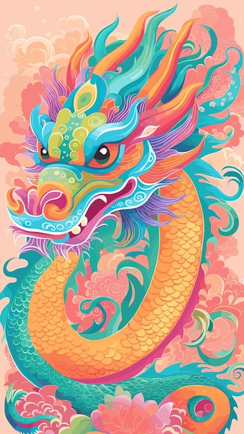 Dragon drawing cartoon artwork vector