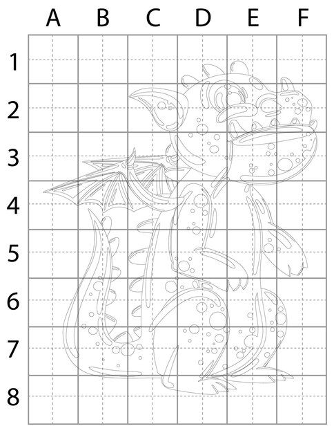Pagina di disegno del drago, come disegnare draghi, impara a disegnare draghi per bambini, draghi in bianco e nero, d