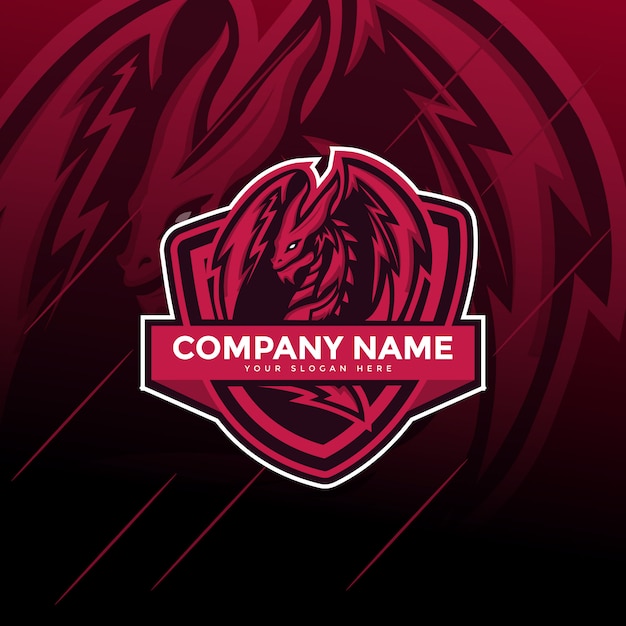 Dragon e sport gaming mascot logo