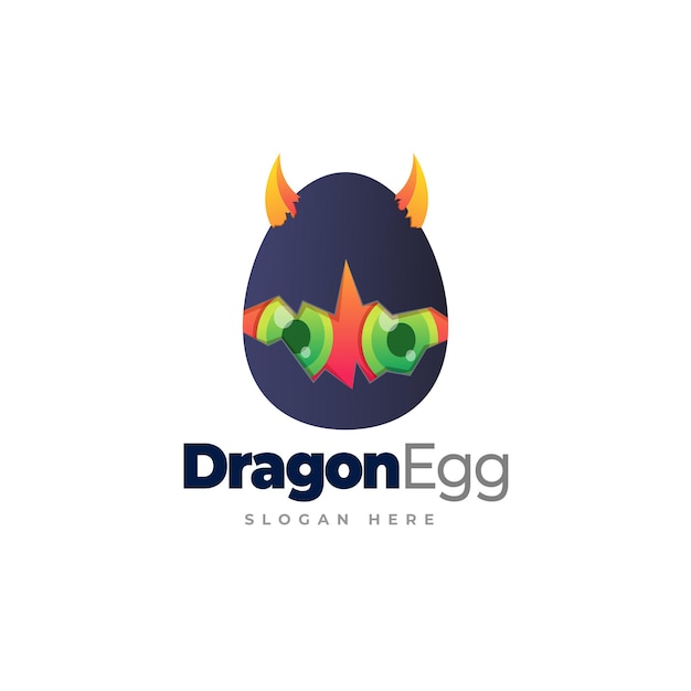 Dragon egg logo template