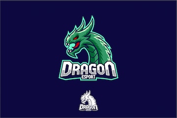 Premium Vector | Dragon esport logo gaming