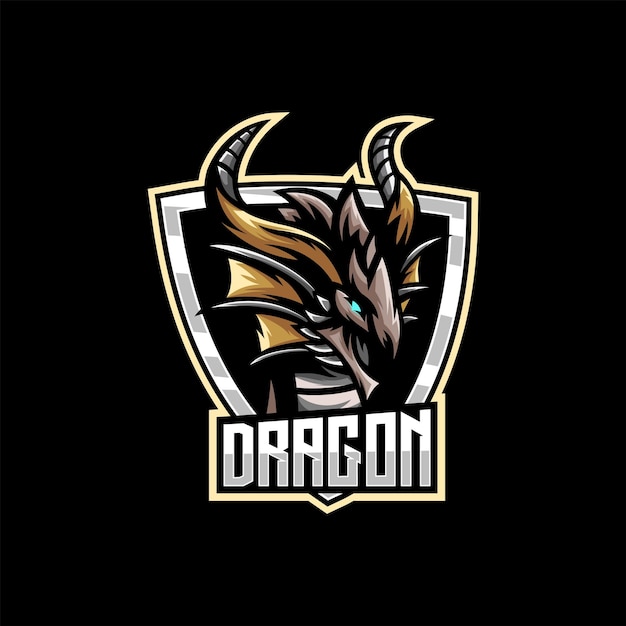 Logo della mascotte esport del drago