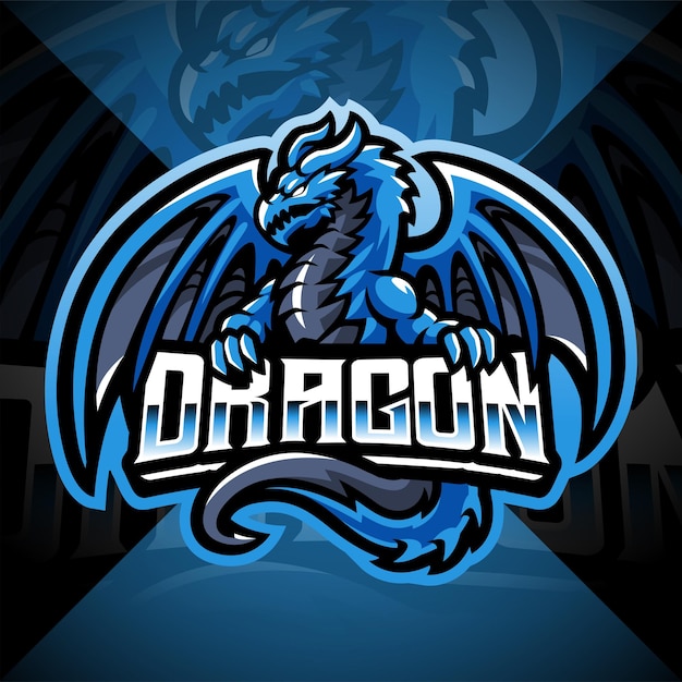 Premium Vector Dragon Esport Mascot Logo Design